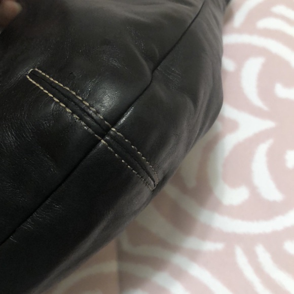 Coach Hampton Pleated Black Leather Hobo Bag - Picture 11 of 15